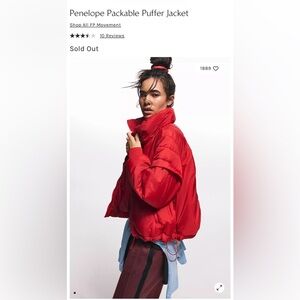 Free People Penelope Sky Blue Puffer Jacket